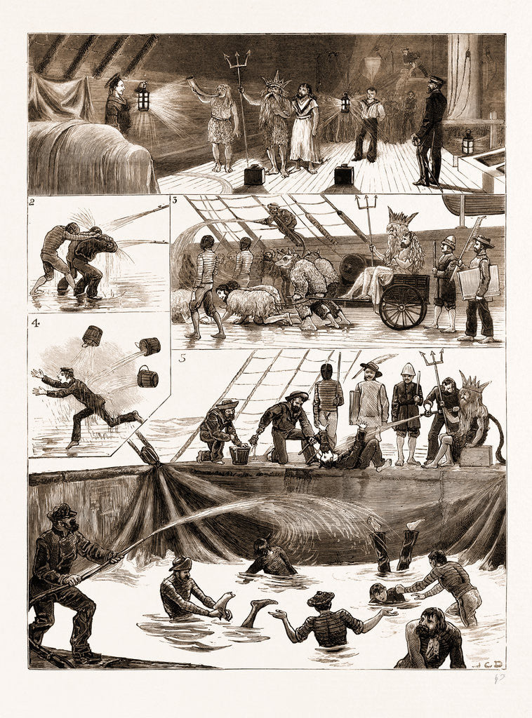 Detail of With The Flying Squadron, crossing The Line by Anonymous