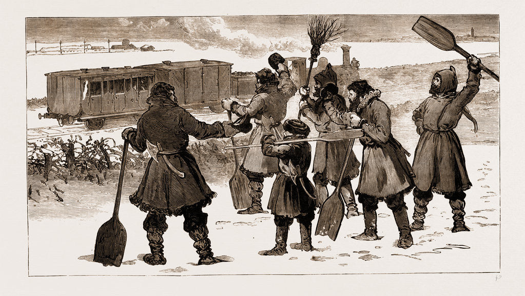 Detail of Russia, 1881: The Railway Across The Frozen Sea Between Cronstadt And Oranienbaum by Anonymous