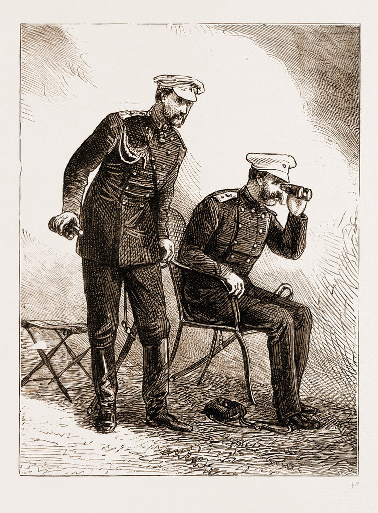 Detail of The Russo-turkish War: The Czar Alexander II. And The Grand Duke Nicholas Watching The Attack On Plevna, 1877 by Anonymous