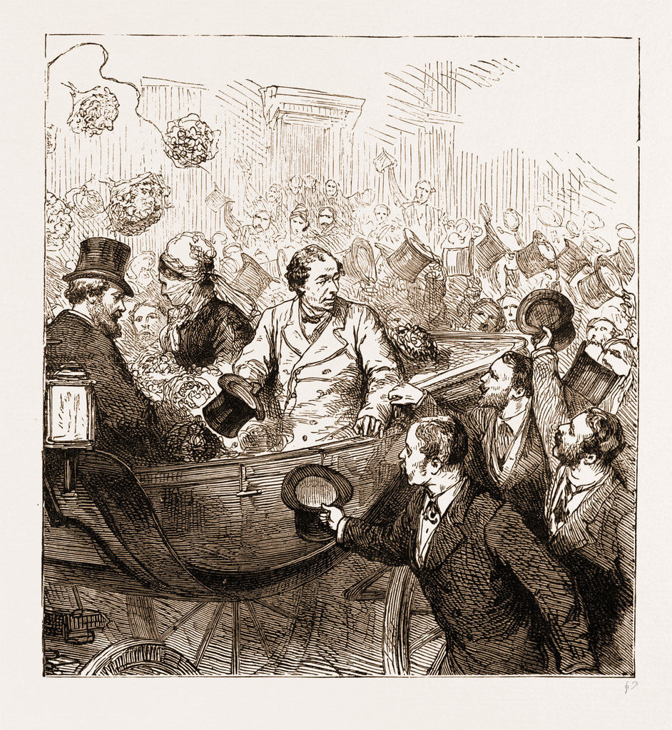 Detail of The Earl Of Beaconsfield: The Return From The Berlin Congress, 1878. Outside The Station. by Anonymous