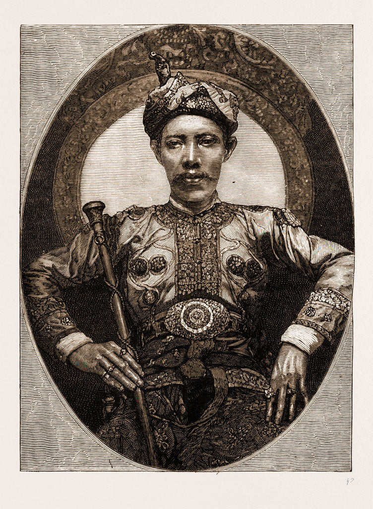 Detail of The Late Mahomet Jemalal Alam, Sultan Of The Sulu Islands by Anonymous