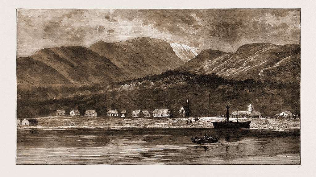 Detail of The Loss Of H.M.S. Doterel: Sandy Point, The Chilian Penal Settlement Off Which The Explosion Took Place by Anonymous