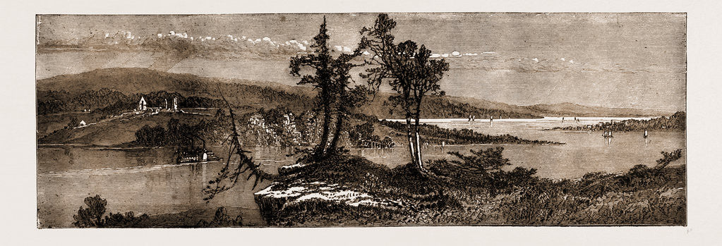 Detail of Picturesque America: Fort Ticonderoga, Lake Champlain by Anonymous