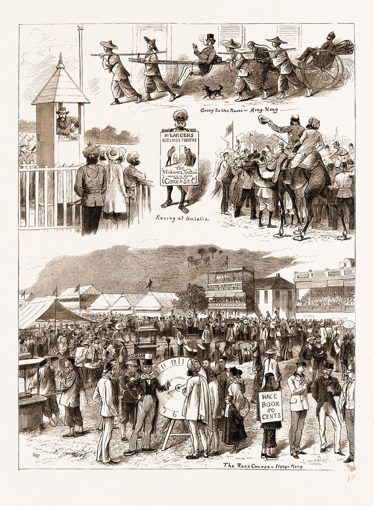 Detail of Racing In The East: Turf Notes At Umballa And Hong Kong, 1881 by Anonymous