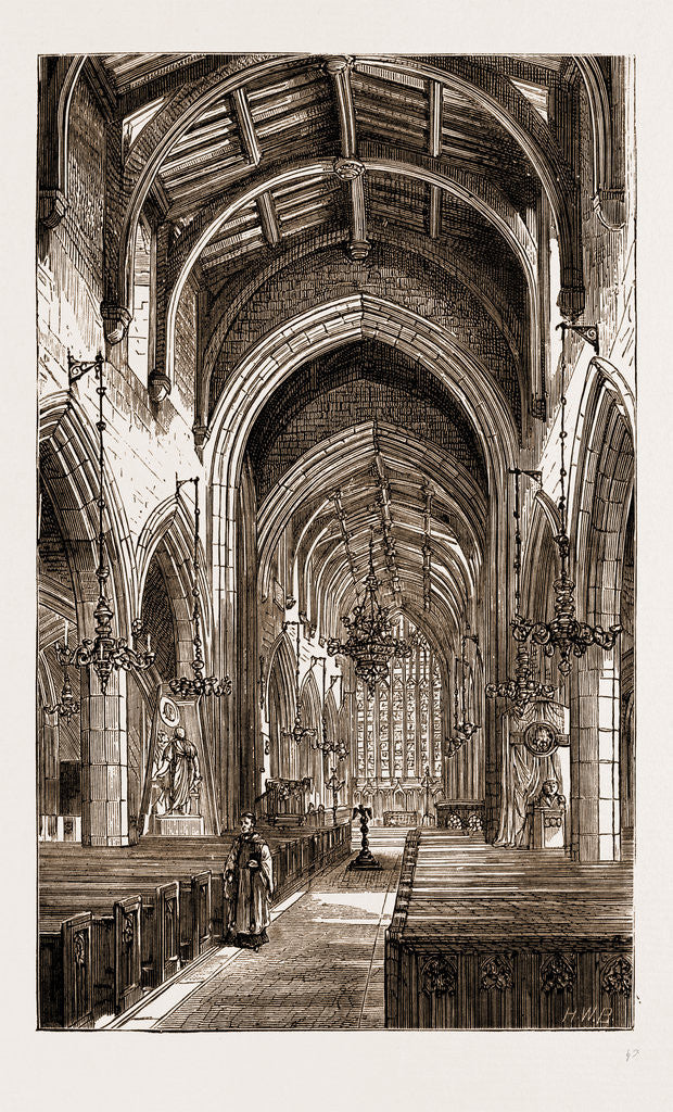 Detail of Interior Of St. Nicholas Church, Newcastle by Anonymous