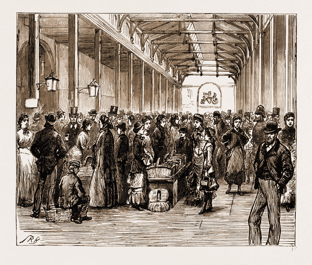 Detail of The Market, Saturday Morning by Anonymous