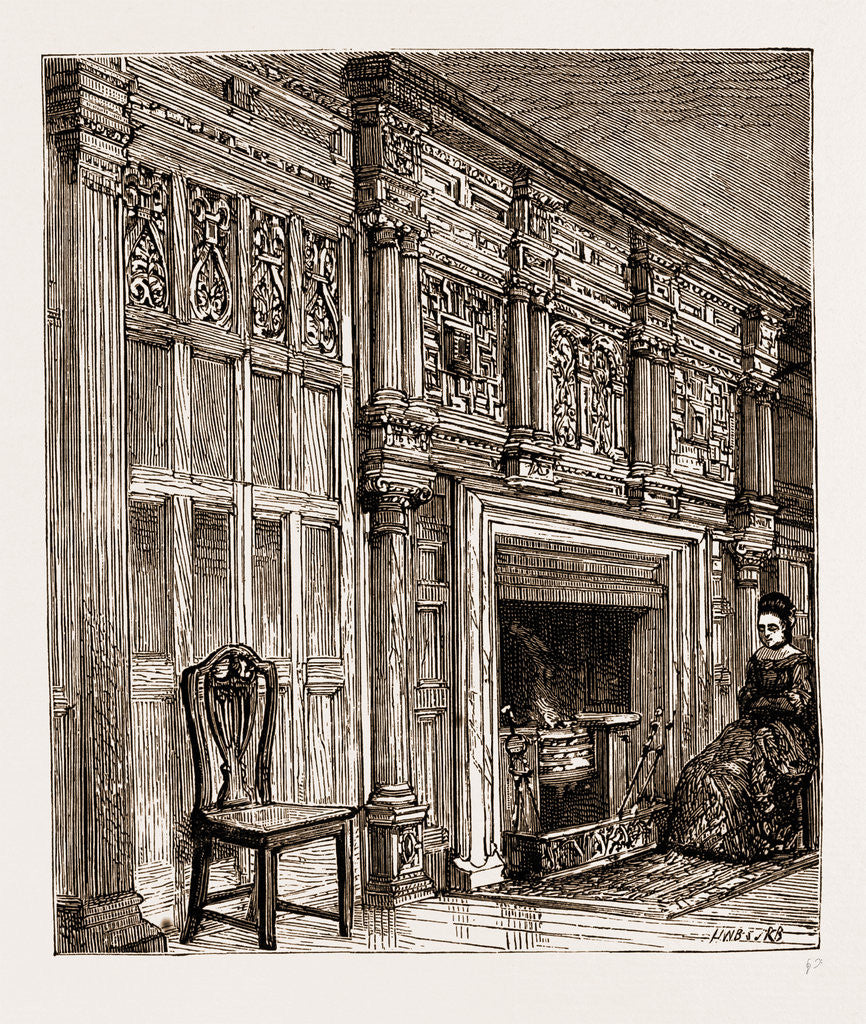 Detail of Fireplace, Aubone Surtees' House by Anonymous