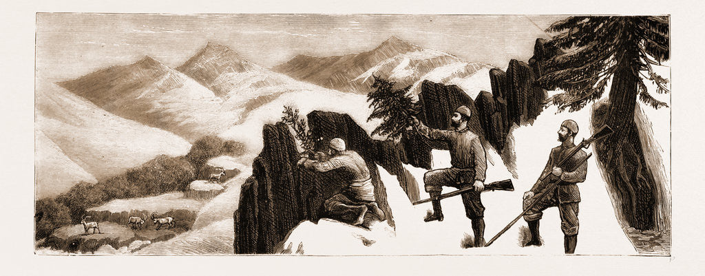 Detail of Sport In Kashmir: Ibex Shooting, A Successful Stalk by Anonymous