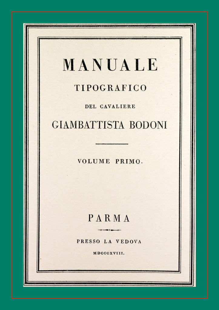 Detail of Bodoni Manuale by Anonymous