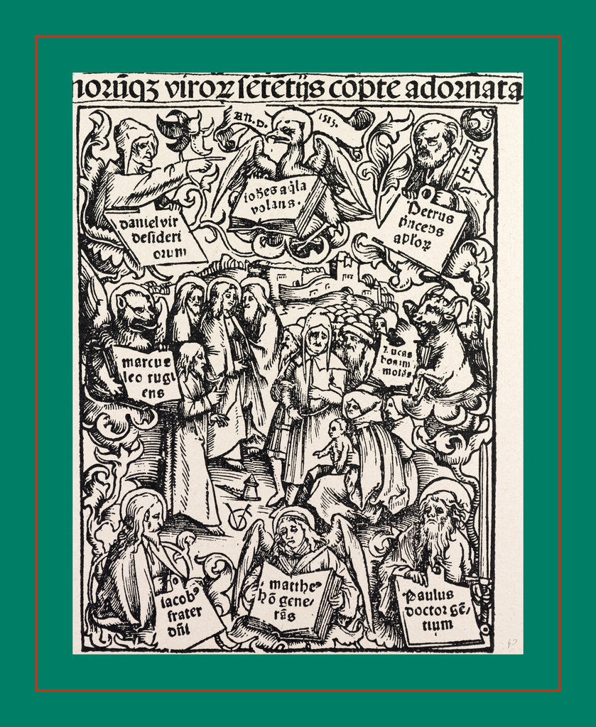 Detail of Postilla Guil lermi Basel, Adam Petri, 1513 by Anonymous