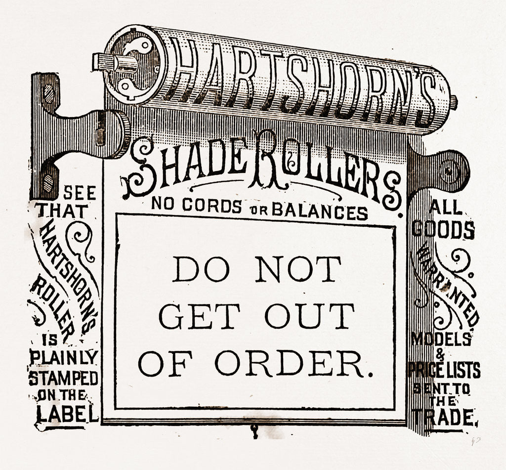 Detail of Do Not Get Out of Order, Shade Rollers by Anonymous