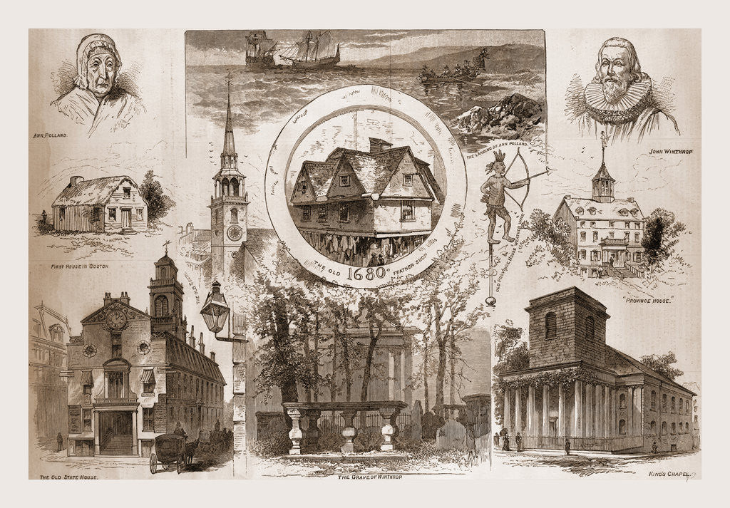 Detail of Antique Boston, Drawn By Charles Graham by Anonymous