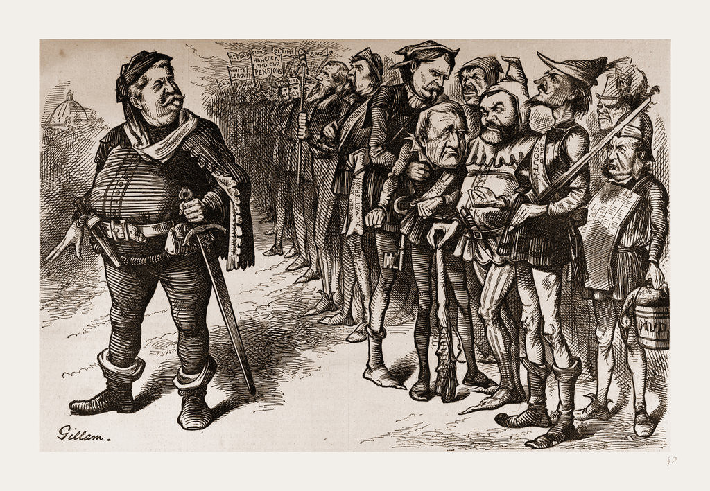 Detail of Falstaff Hancock And His Ragged Regiment by Anonymous