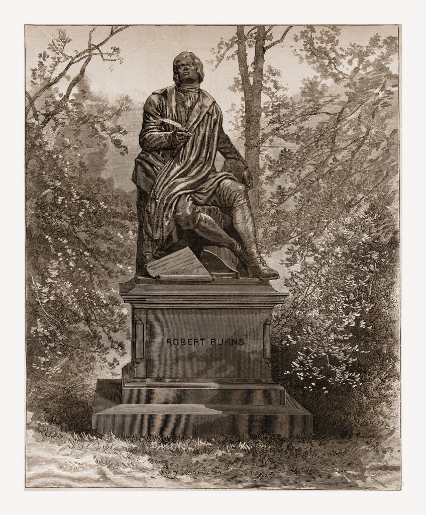 Detail of Robert Burns — the Statue by Sir John Steell in Central Park by Anonymous