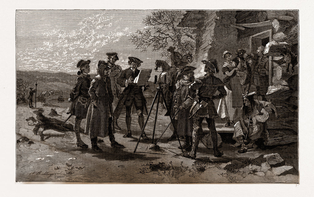 Detail of Laying Out Baltimore. Town, January 12, 1730 by F. B. Mayer