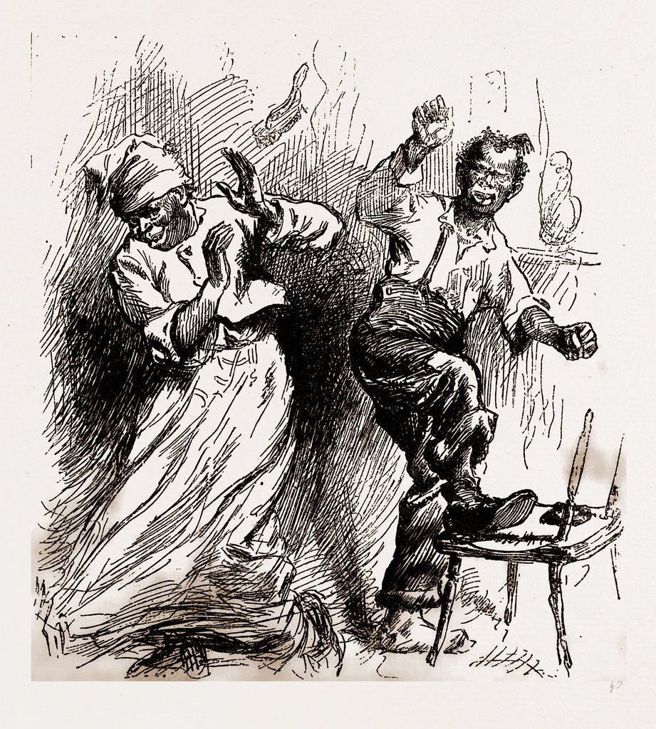 Detail of Georgia, A Domestic Quarrel, 1880 by Anonymous