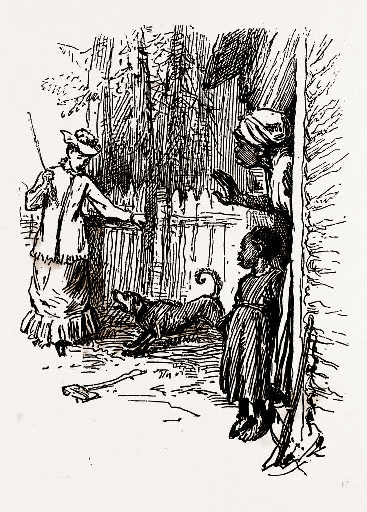 Detail of Alabama, Agricultural Workers, the Dog Won't Bite You, 1880 by Anonymous