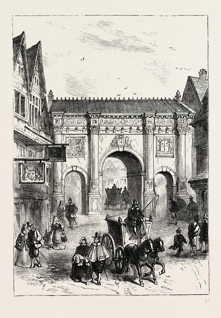 Detail of The Old Wooden Temple Bar, 19th Century by Anonymous
