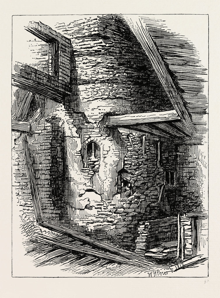 Detail of Part of Old London Wall, Near Falcon Square, 19th Century by Anonymous