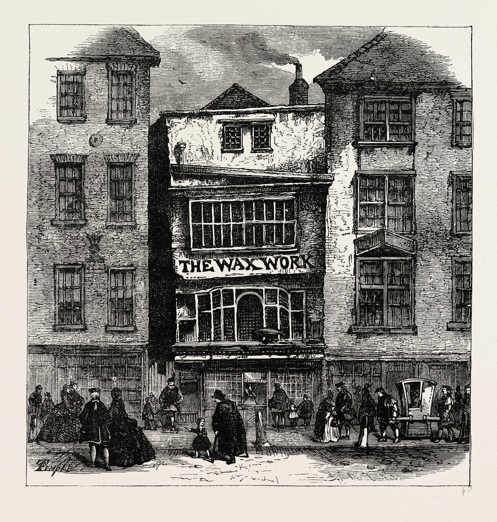 Detail of Mrs. Salmon's Waxwork, Fleet Street, Palace of Henry VIII. And Cardinal Wolsey by Anonymous