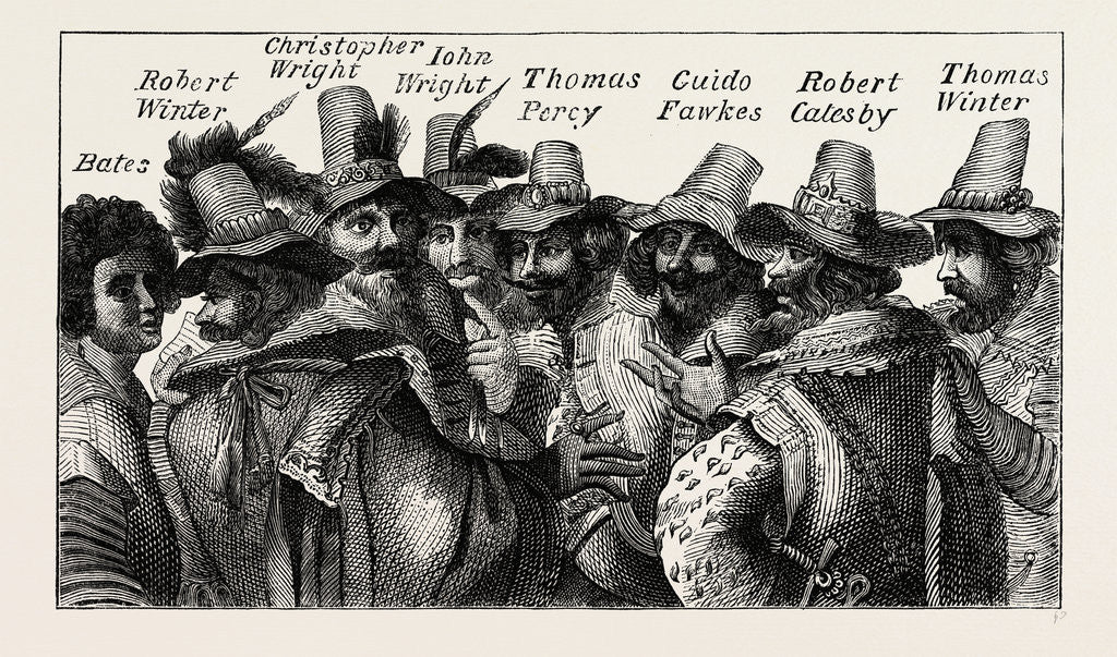 Detail of Guy Fawkes And the Conspirators by Anonymous