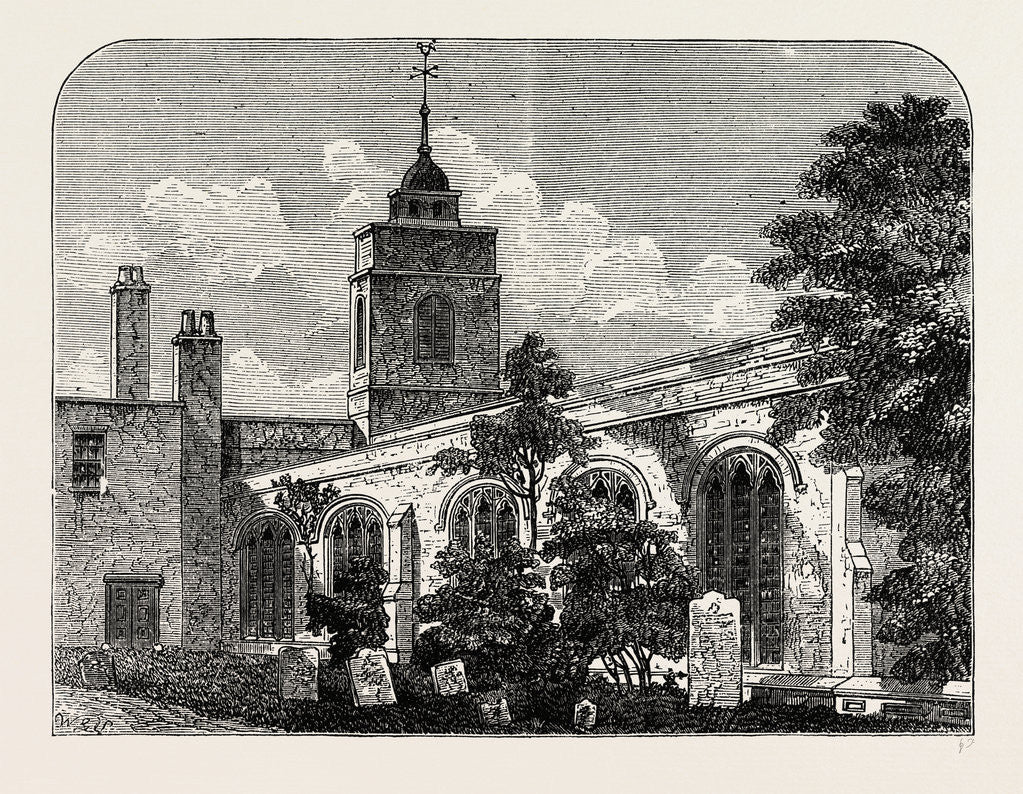 Detail of The Church of Allhallows, Barking, in 1750 by Anonymous