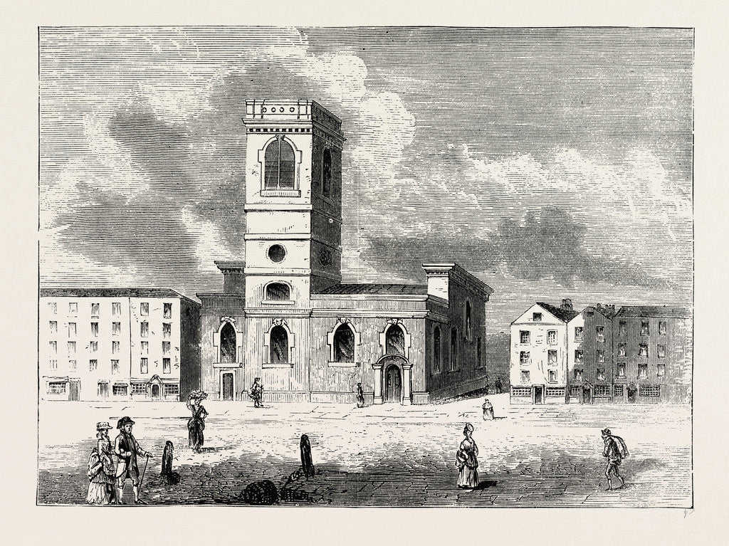 Detail of The Church of Allhallows the Great in 1784 London by Anonymous
