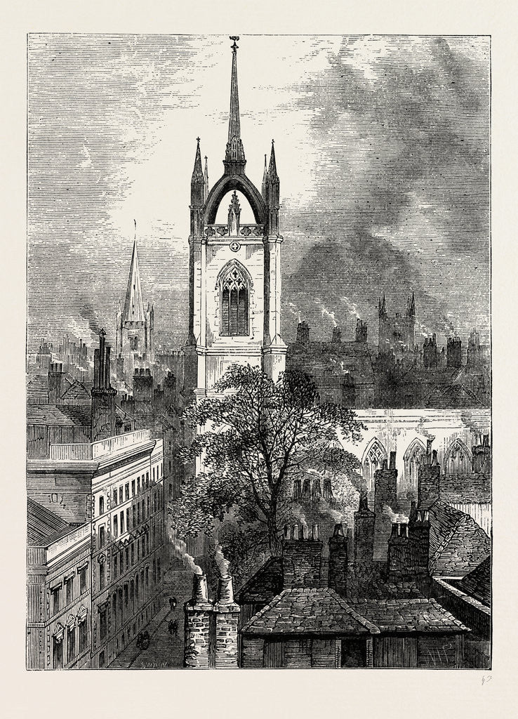 Detail of St. Dunstan's-in-the-east by Anonymous