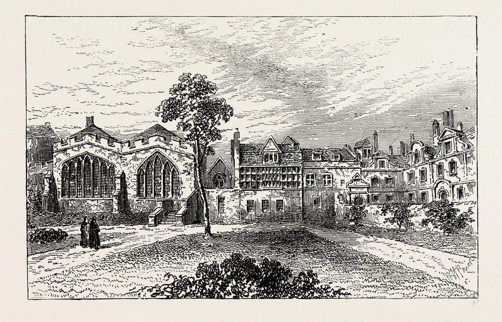 Detail of St. Helen's Priory, And Leathersellers' Hall, View by Malcolm in 1799 by Anonymous