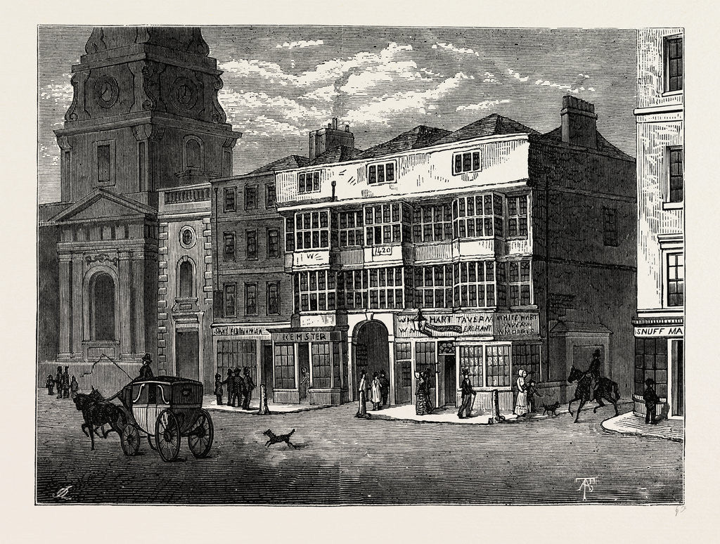 Detail of The White Hart, Bishopsgate Street, in 1810 by Anonymous