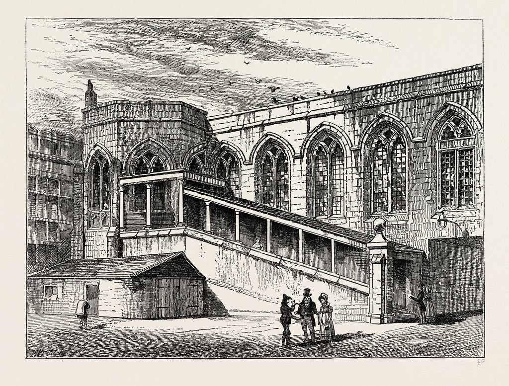 Detail of Crosby Hall in 1790 by Anonymous