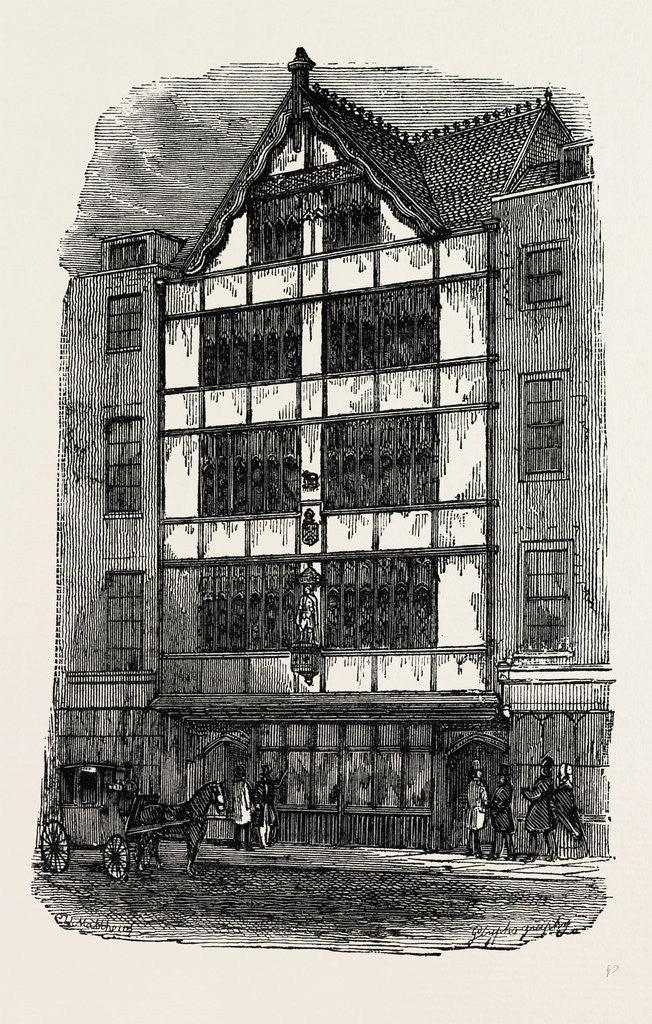 Detail of Street Front of Crosby Hall by Anonymous