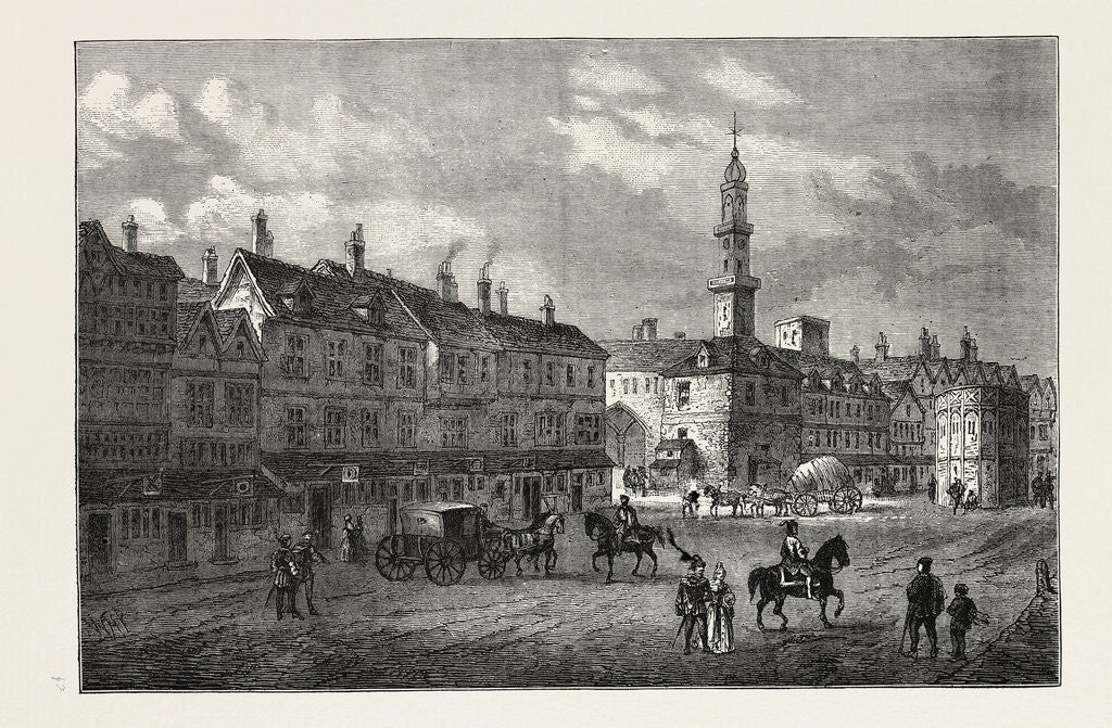 Detail of Cornhill in 1630, 19th Century by Anonymous