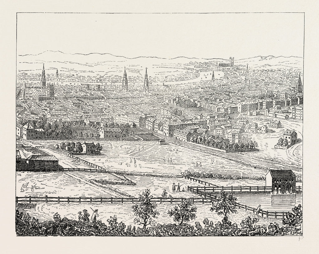 Detail of London From Islington, West End by Canaletti