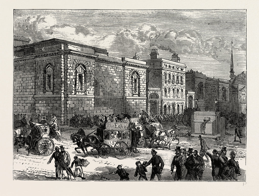 Detail of Front of Newgate from the Old Bailey by Anonymous
