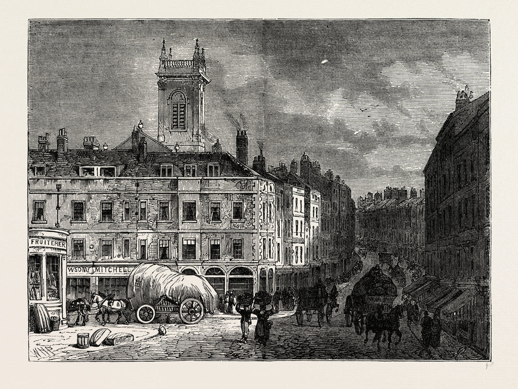Detail of St. Andrew's Church, From Snow Hill, in 1850 by Anonymous