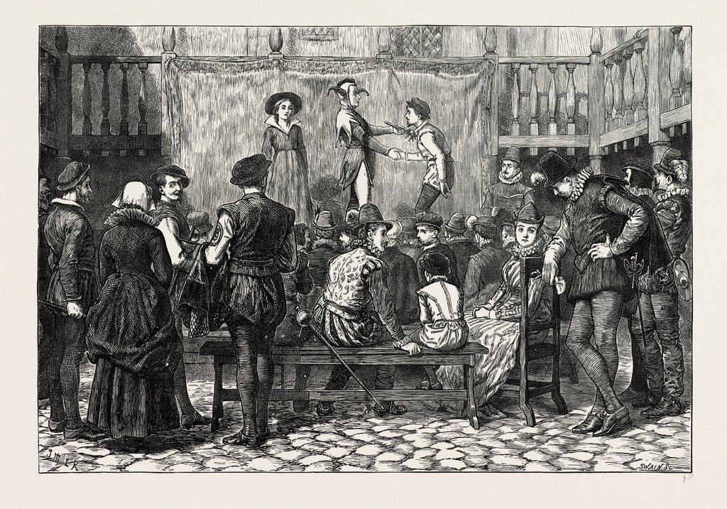 Detail of A Play in A London Inn Yard, in the Time of Queen Elizabeth by Anonymous