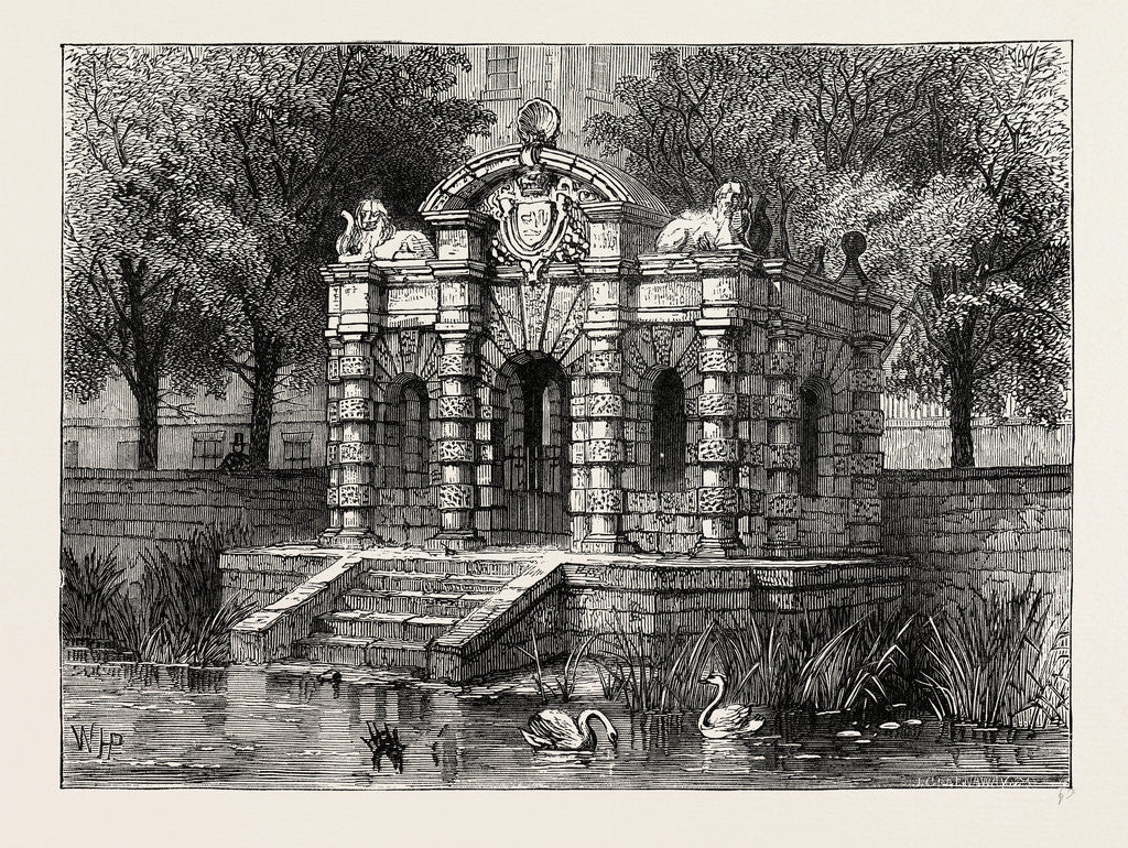 Detail of Buckingham Gate in 1830 by Anonymous