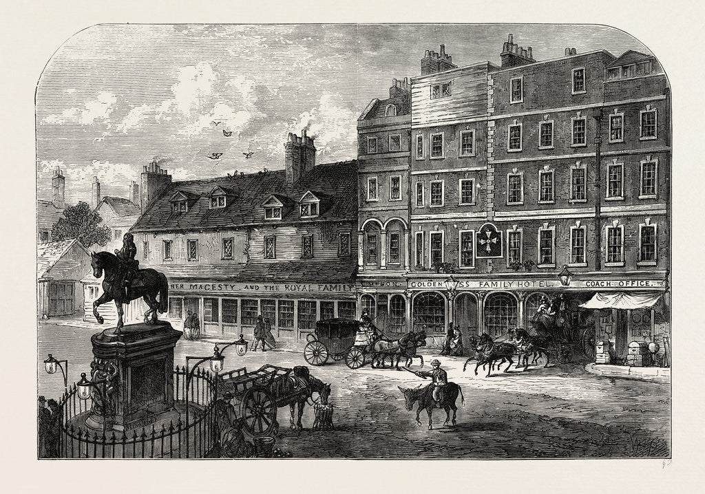 Detail of Charing Cross From Northumberland House in 1750 by Anonymous