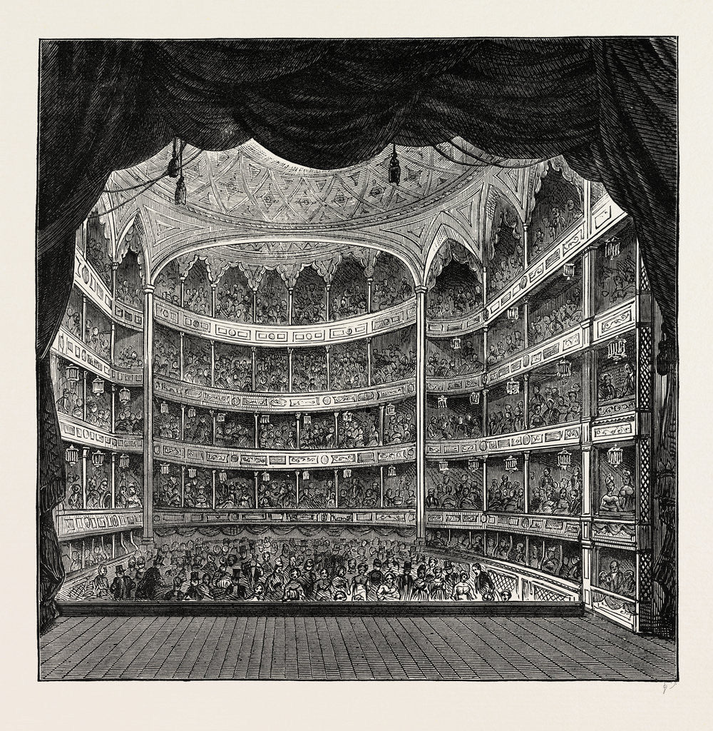 Detail of Interior of Drury Lane Theatre, 1804 by Anonymous