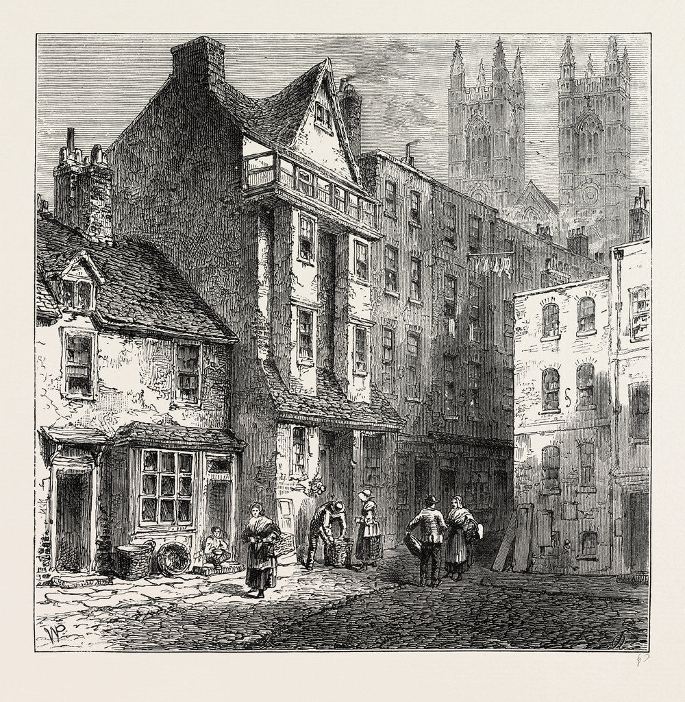 Detail of Caxton's House, Westminster, 1827 by Anonymous