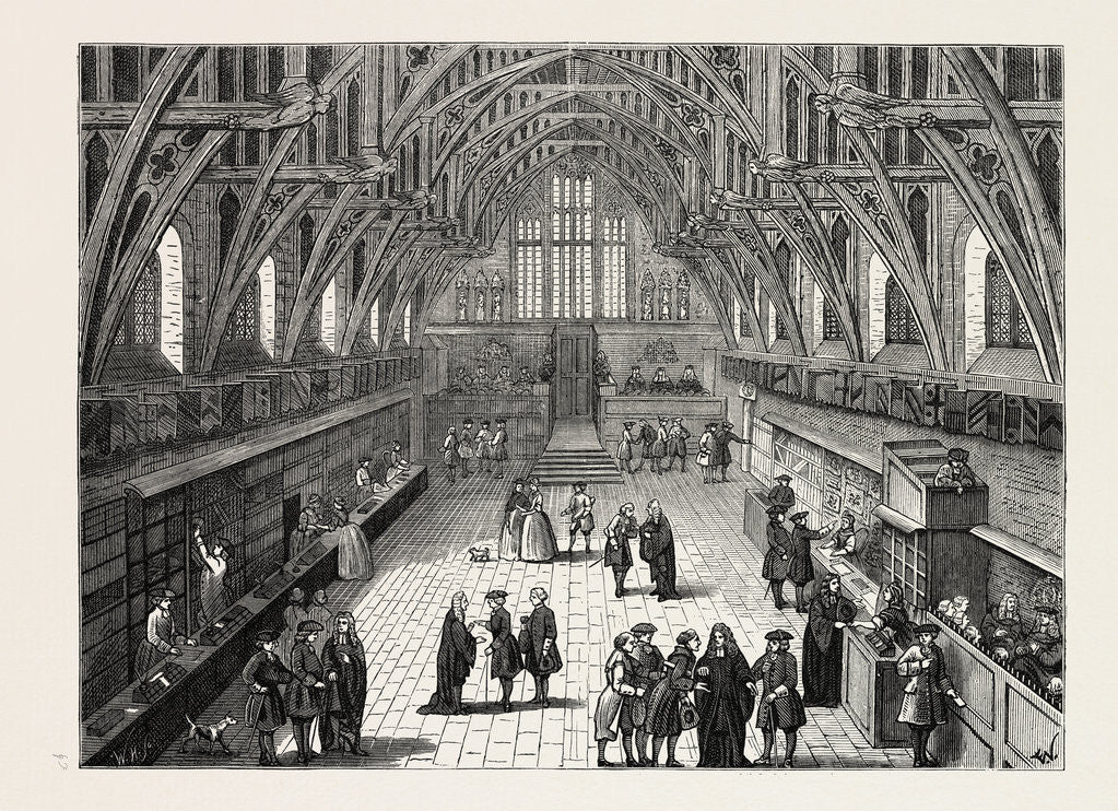 Detail of Old Westminster Hall 1797 by Anonymous