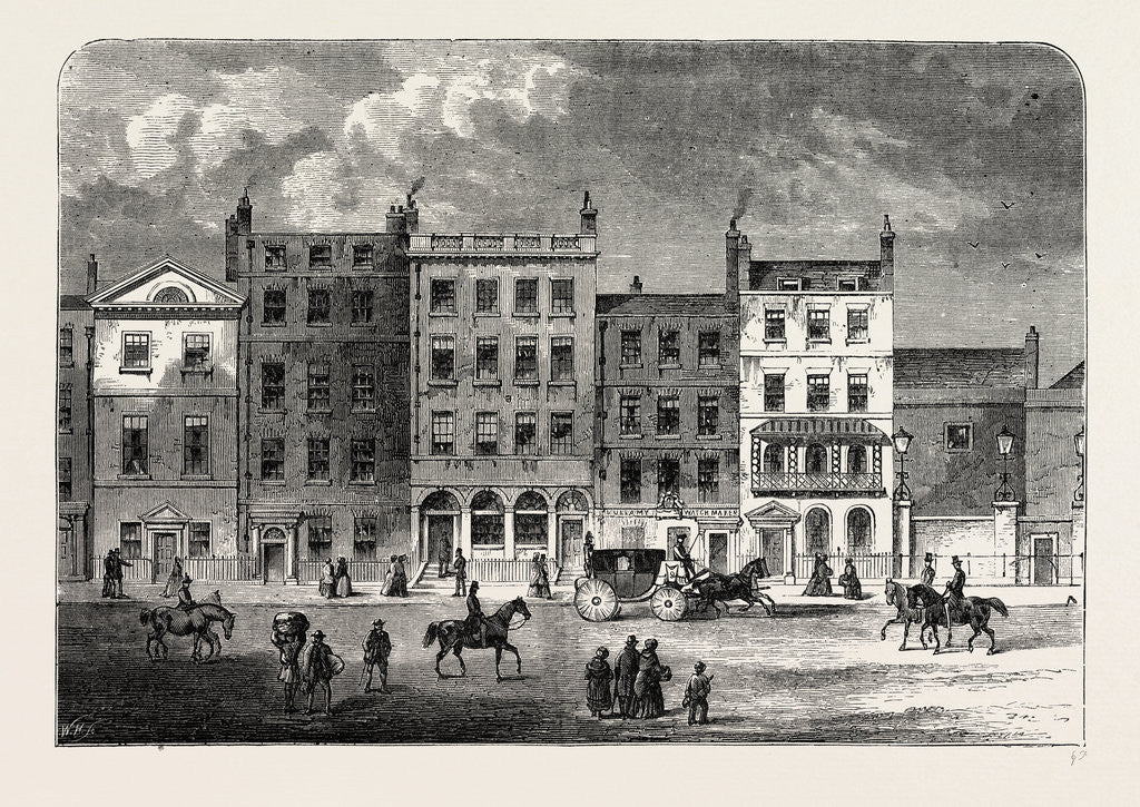 Detail of Old Houses in Pall Mall, About 1830 by Anonymous