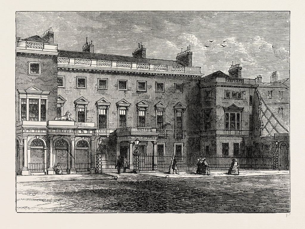 Detail of The Ordnance Office, Pall Mall, 1850 by Anonymous
