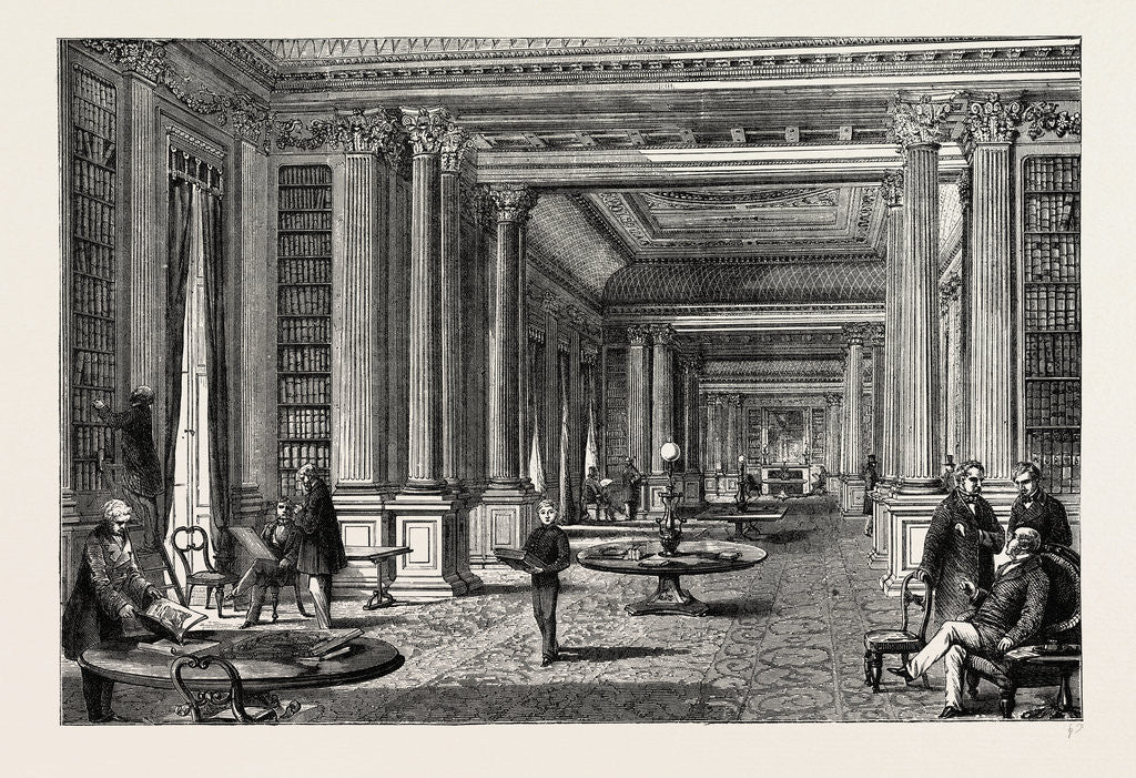 Detail of Library of the Reform Club by Anonymous