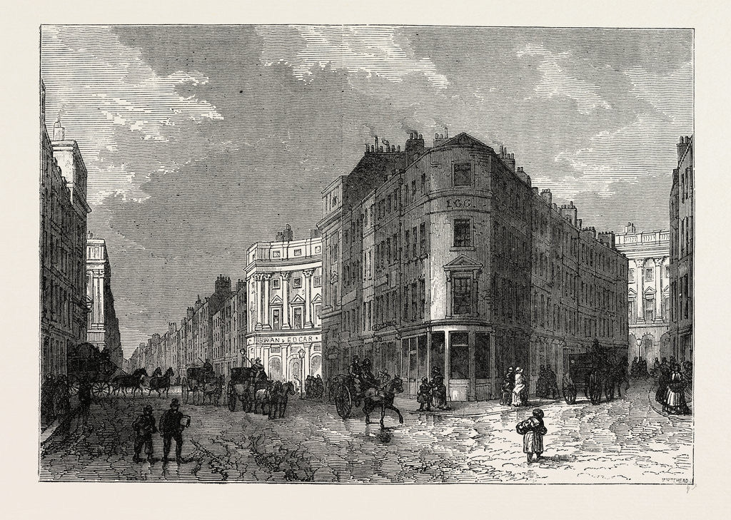 Detail of Piccadilly Circus, From Coventry Street, 19th Century by Anonymous