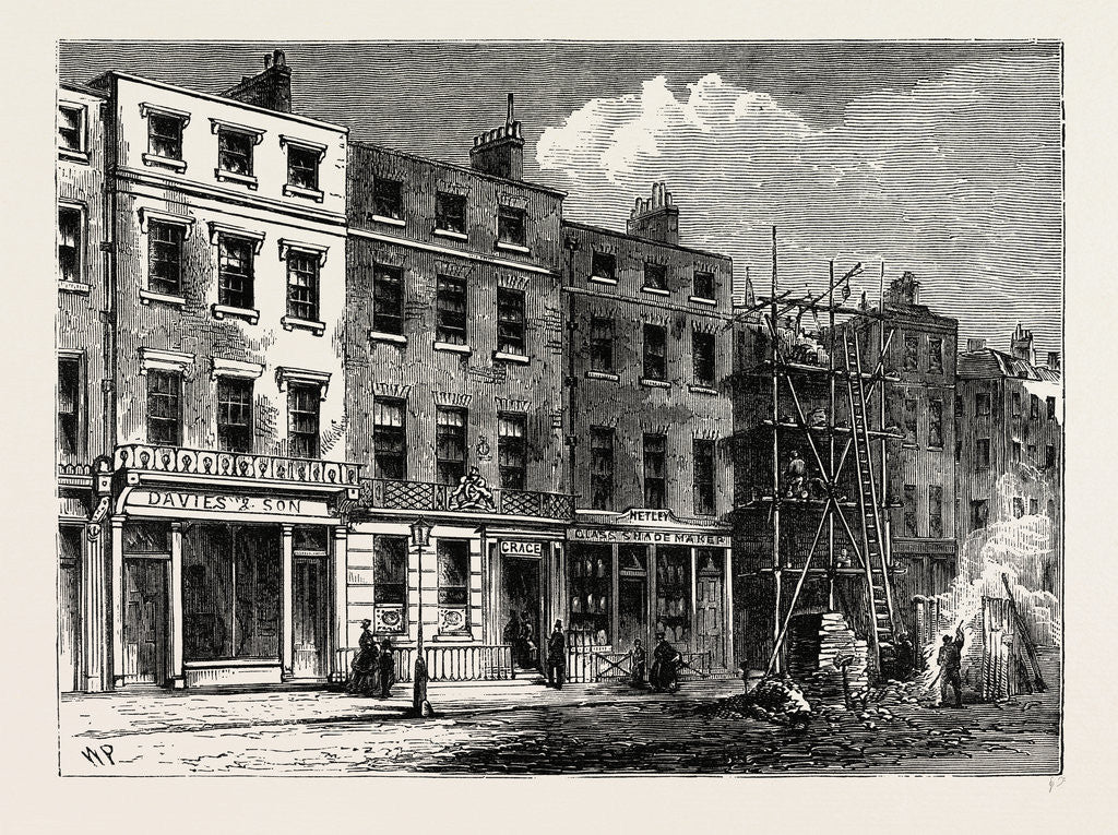Detail of Wigmore Street in 1820 by Anonymous