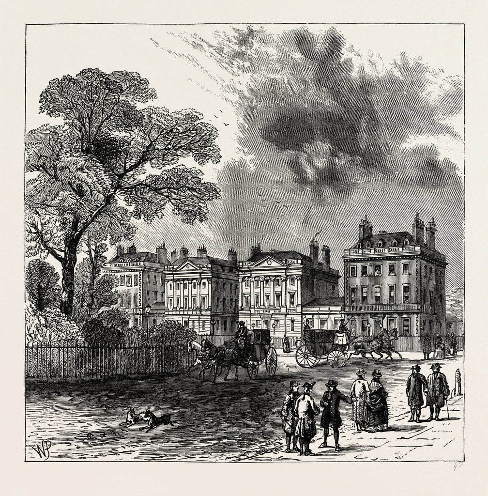 Detail of Canendish Square, 1820 by Anonymous