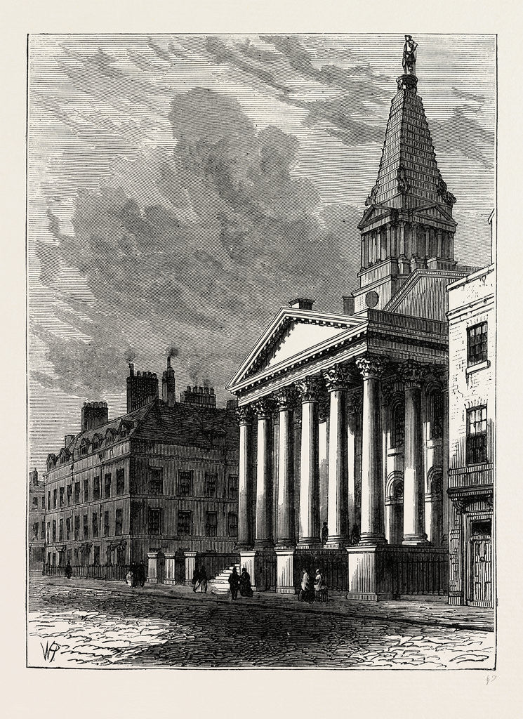 Detail of St. George's Church, Bloomsbury by Anonymous