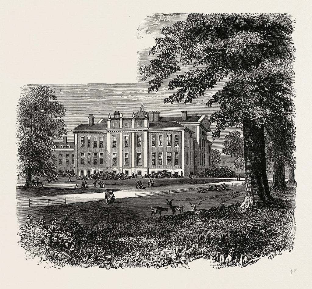 Detail of Kensington Palace, from the Gardens by Anonymous